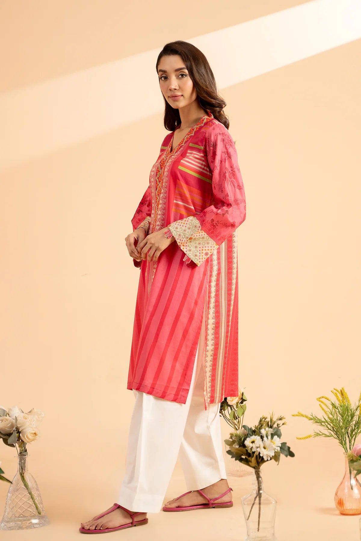 Charizma’s printed lawn shirt – elegant design and soft lawn fabric, ideal for Pakistani suits for women in Canada.