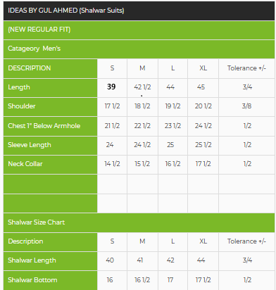 pakistani men suit online in canada size chart 