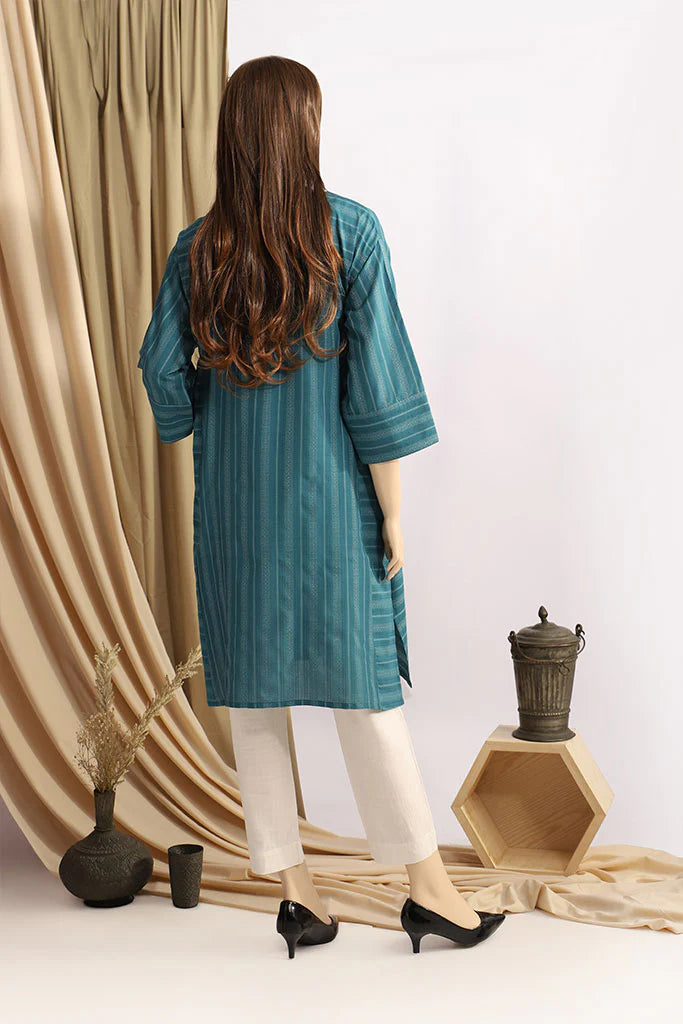 Jacquard Cotton Stitched Shirt - SAY-56 - Tarz-e-Mashriq