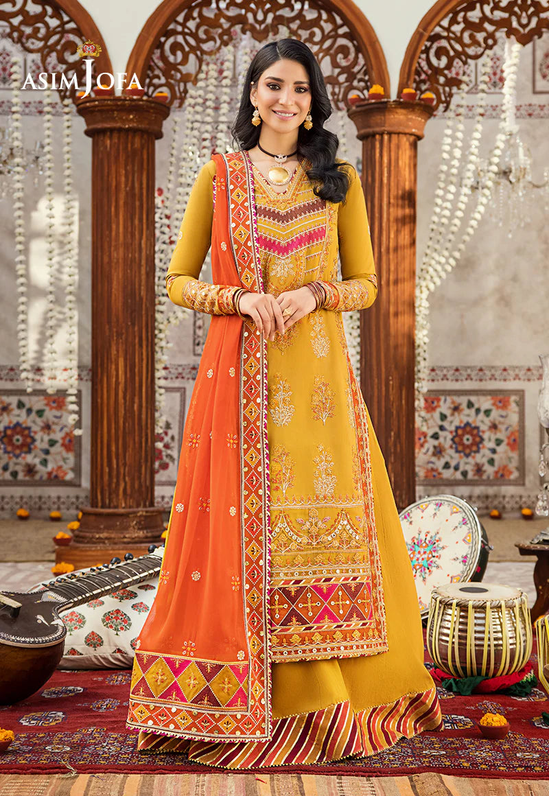Embroidered Lawn 3 Pcs - ASJ-20 - Tarz-e-Mashriq