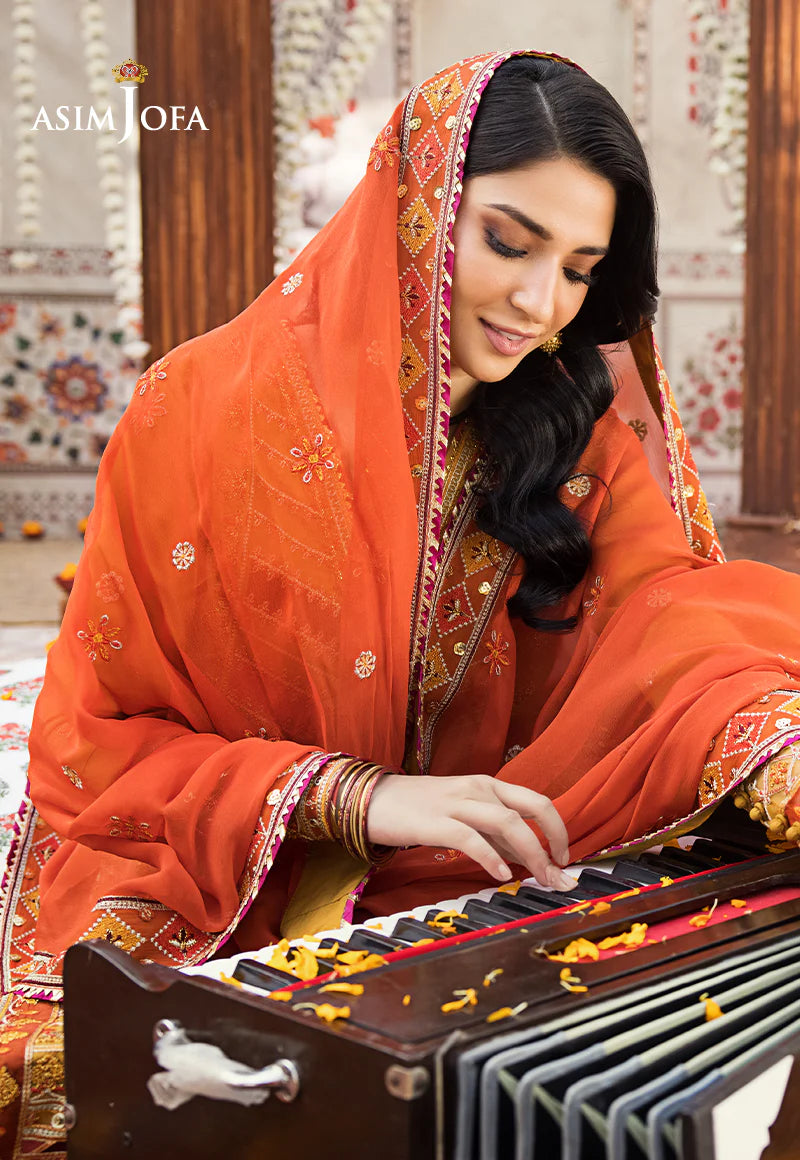 Embroidered Lawn 3 Pcs - ASJ-20 - Tarz-e-Mashriq