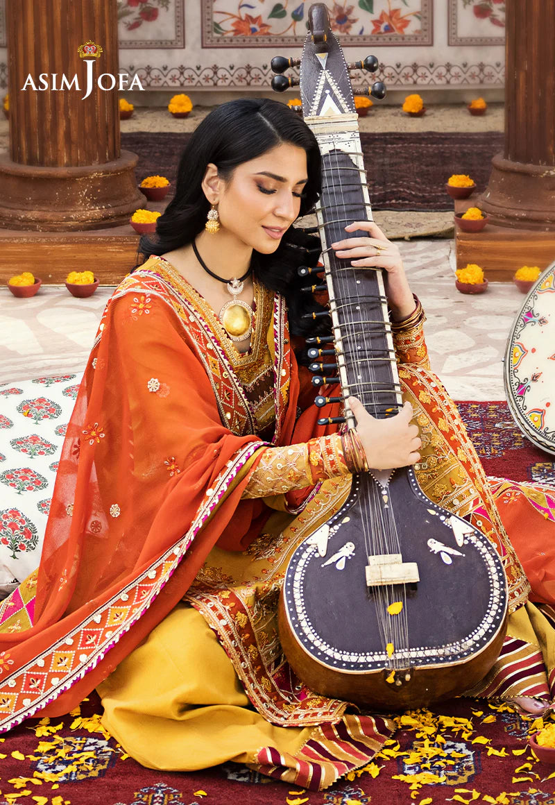 Embroidered Lawn 3 Pcs - ASJ-20 - Tarz-e-Mashriq