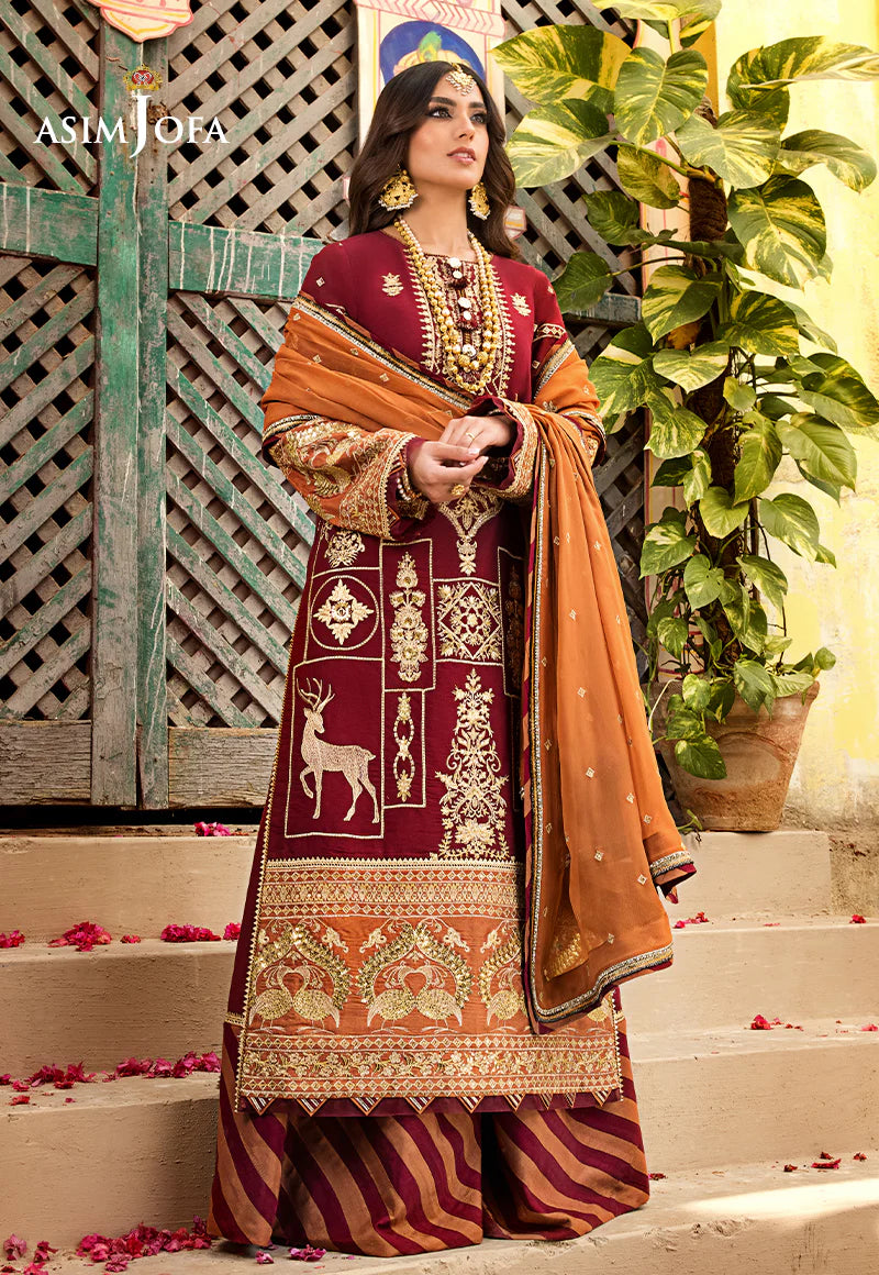 Embroidered Lawn 3 PCS - ASJ-21 - Tarz-e-Mashriq