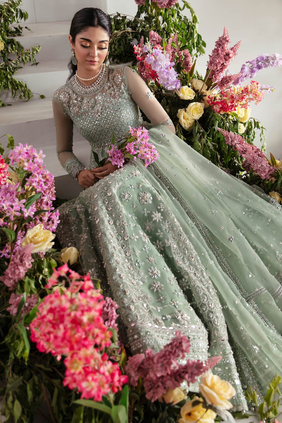 Brand Zaha - Leilyn Pishwas in Pistachio - ZAH-264