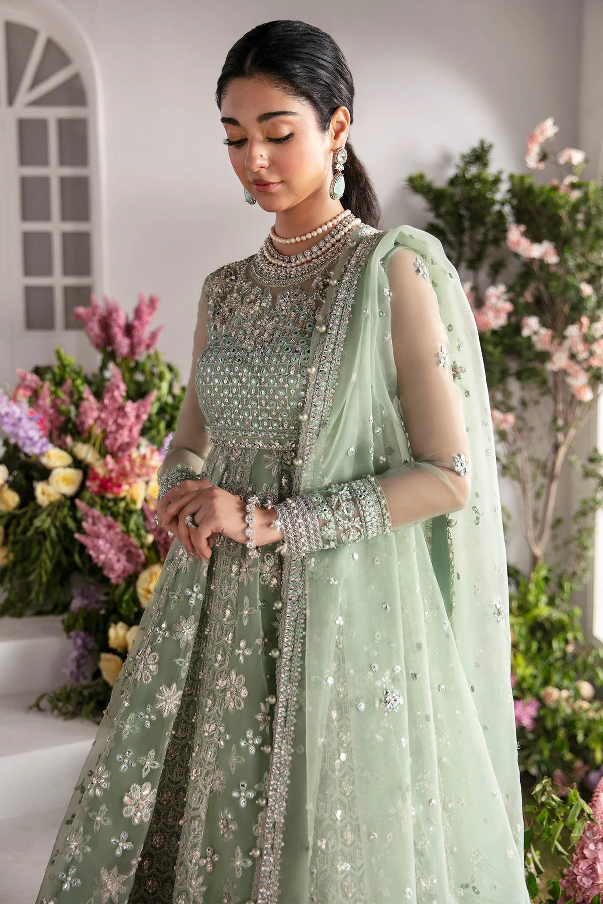 Brand Zaha - Leilyn Pishwas in Pistachio - ZAH-264
