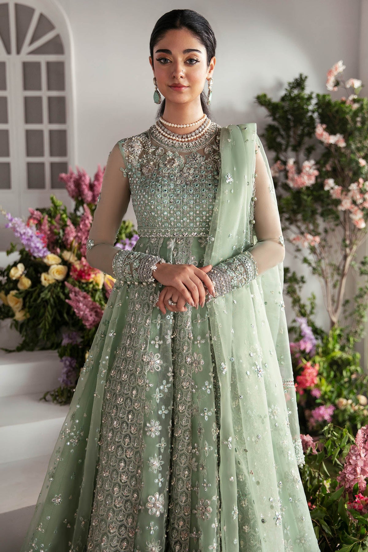 Brand Zaha - Leilyn Pishwas in Pistachio - ZAH-264
