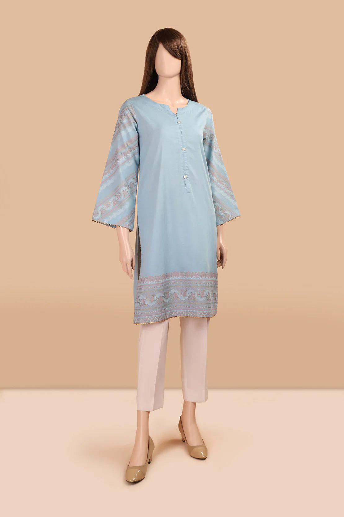 Jacquard Cotton Stitched Shirt - SAY - 54 - Tarz-e-Mashriq
