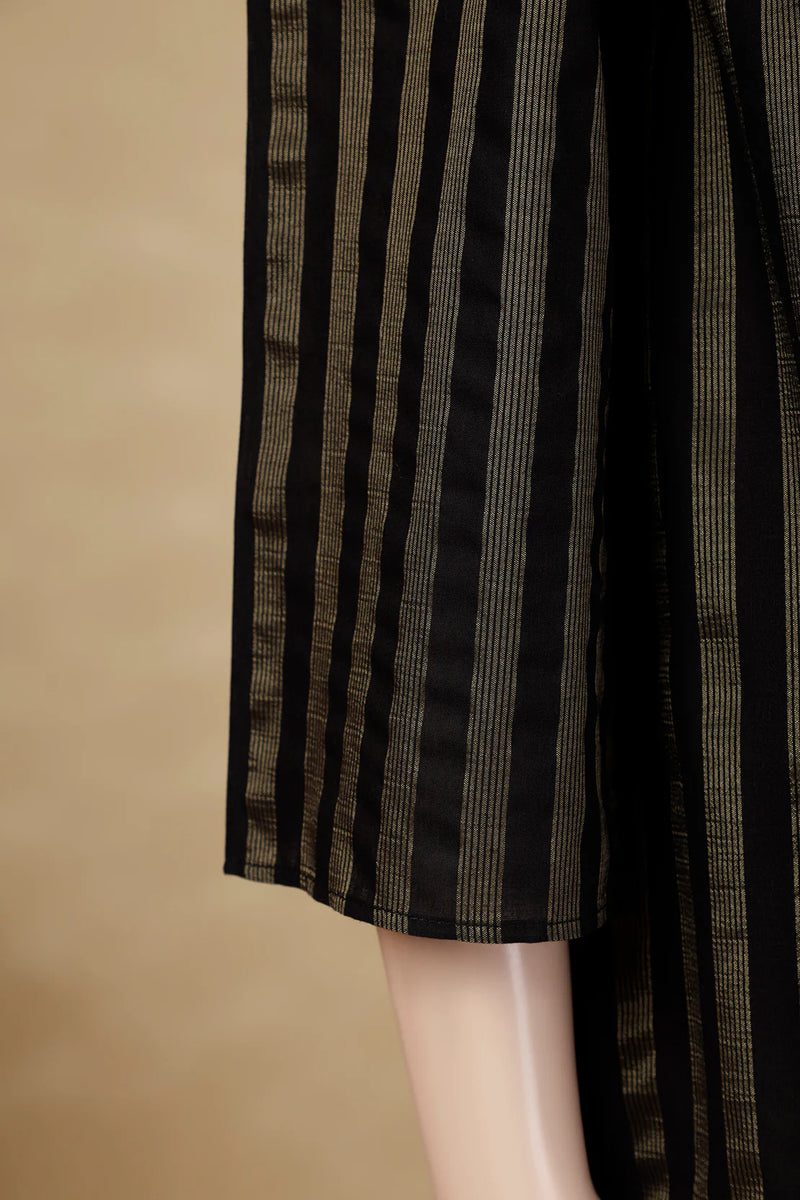 Elegant Pakistani suits for women – Saya’s jacquard lawn stitched shirt in smoky black, perfect for casual wear.