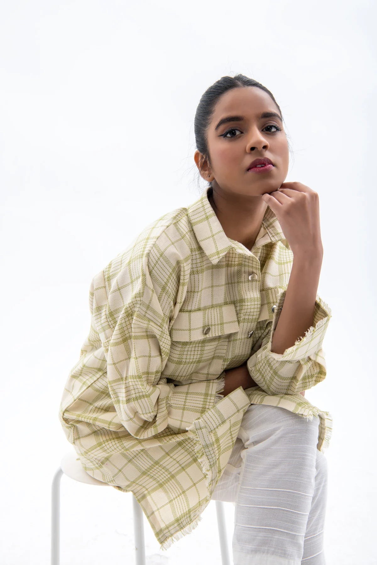 BTW’s cotton patch pocket shirt in beige, designed for comfort and elegance – a top choice for Punjabi suits lovers in Canada.