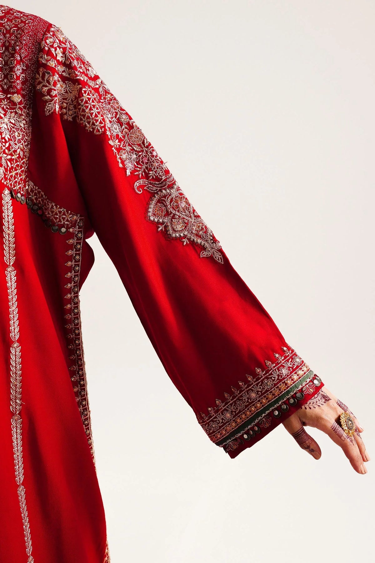 Brand Zara Shahjahan - Embroidered Linen Shirt, Trouser, and Shawl - ZSH-225 - Tarz-e-Mashriq