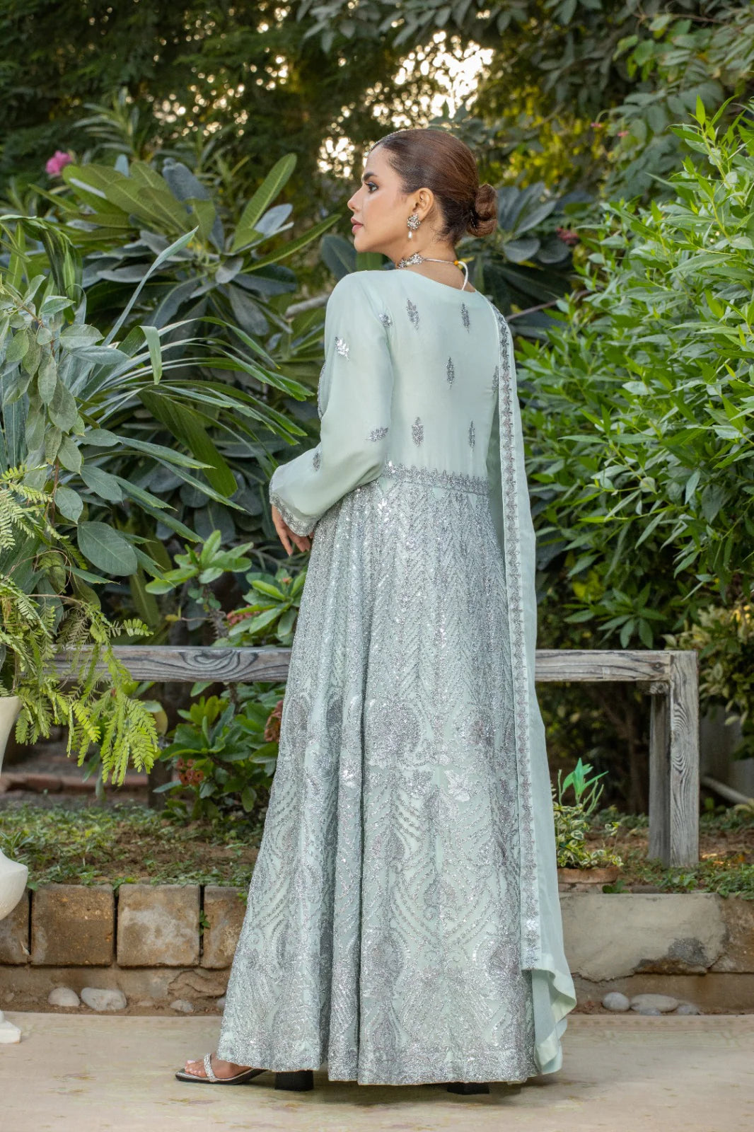 Sheep - Polina Embroidered Maxi with Pants and Dupatta - SHP-363