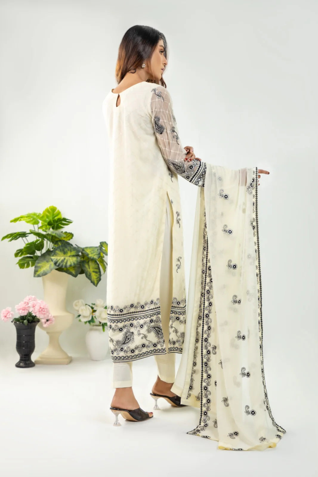 SHEEP - Megrez Embroidered Shirt with Pants & Dupatta 3-Piece Stitched - SHP-356