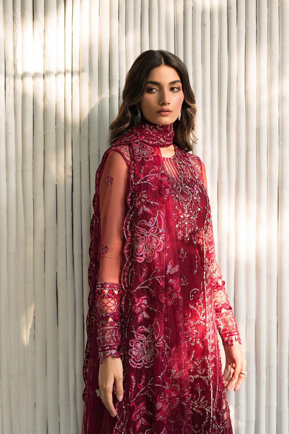 Brand Saira Rizwan - REMY Red Formal Suit - SAR-163 - Tarz-e-Mashriq