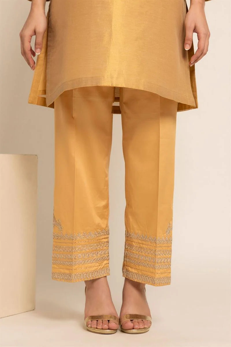 Buy Punjabi suits in Canada with these elegant Khaadi embroidered trousers, perfect for casual and cultural wear.