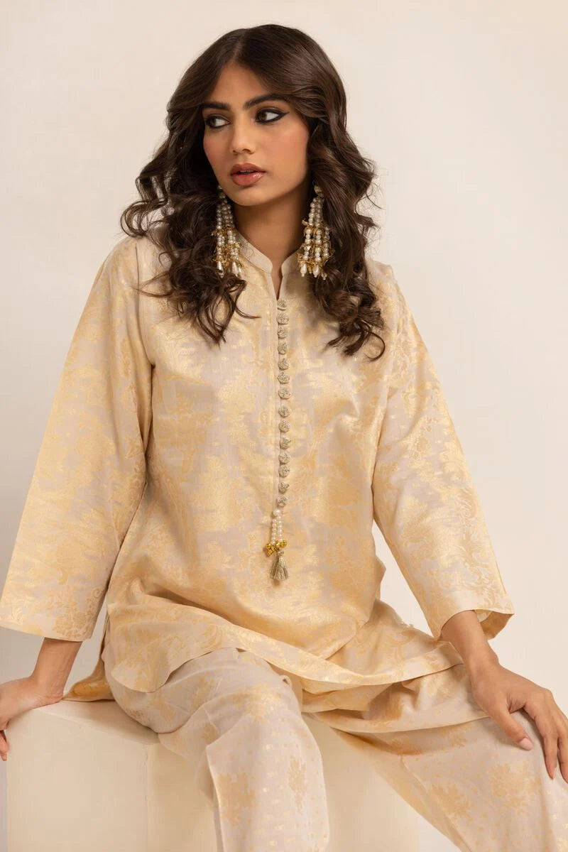 Khaadi - Embroidered Cotton Kurta - KHD-10 - Tarz-e-Mashriq