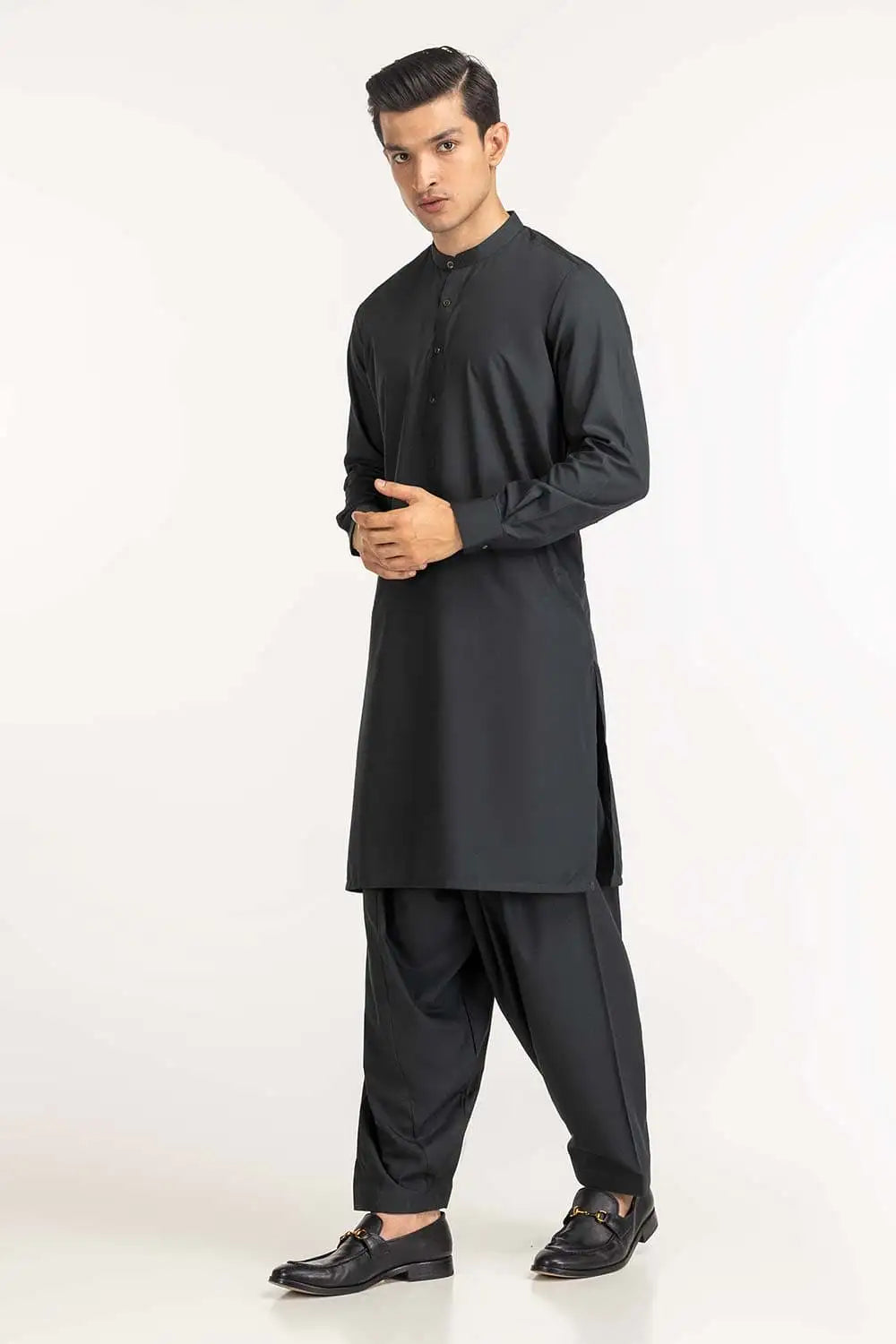 GulAhmed - Dark Gunmetal Basic 2PC Suit - GUL-334