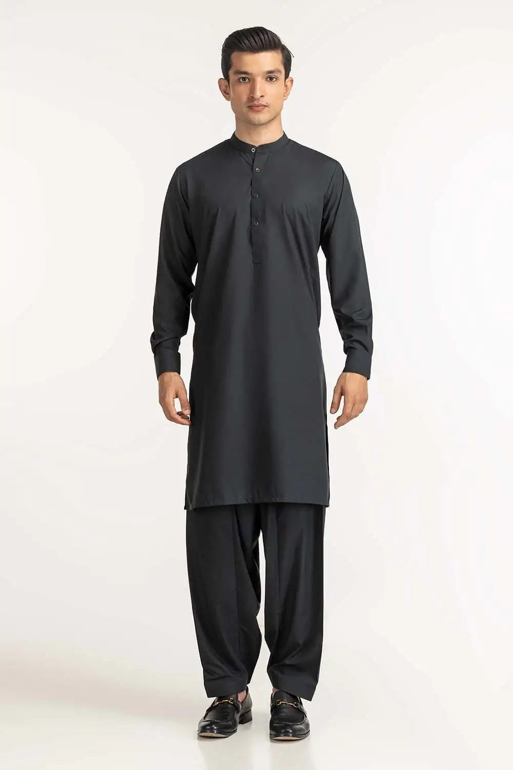 GulAhmed - Dark Gunmetal Basic 2PC Suit - GUL-334