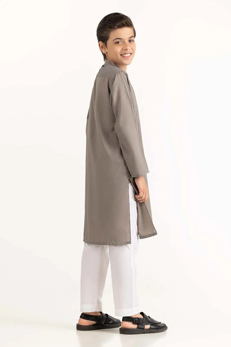 Shop Pakistani suits in Canada with this elegant Silver Chalice kids' kurta from GulAhmed, perfect for cultural and casual wear.