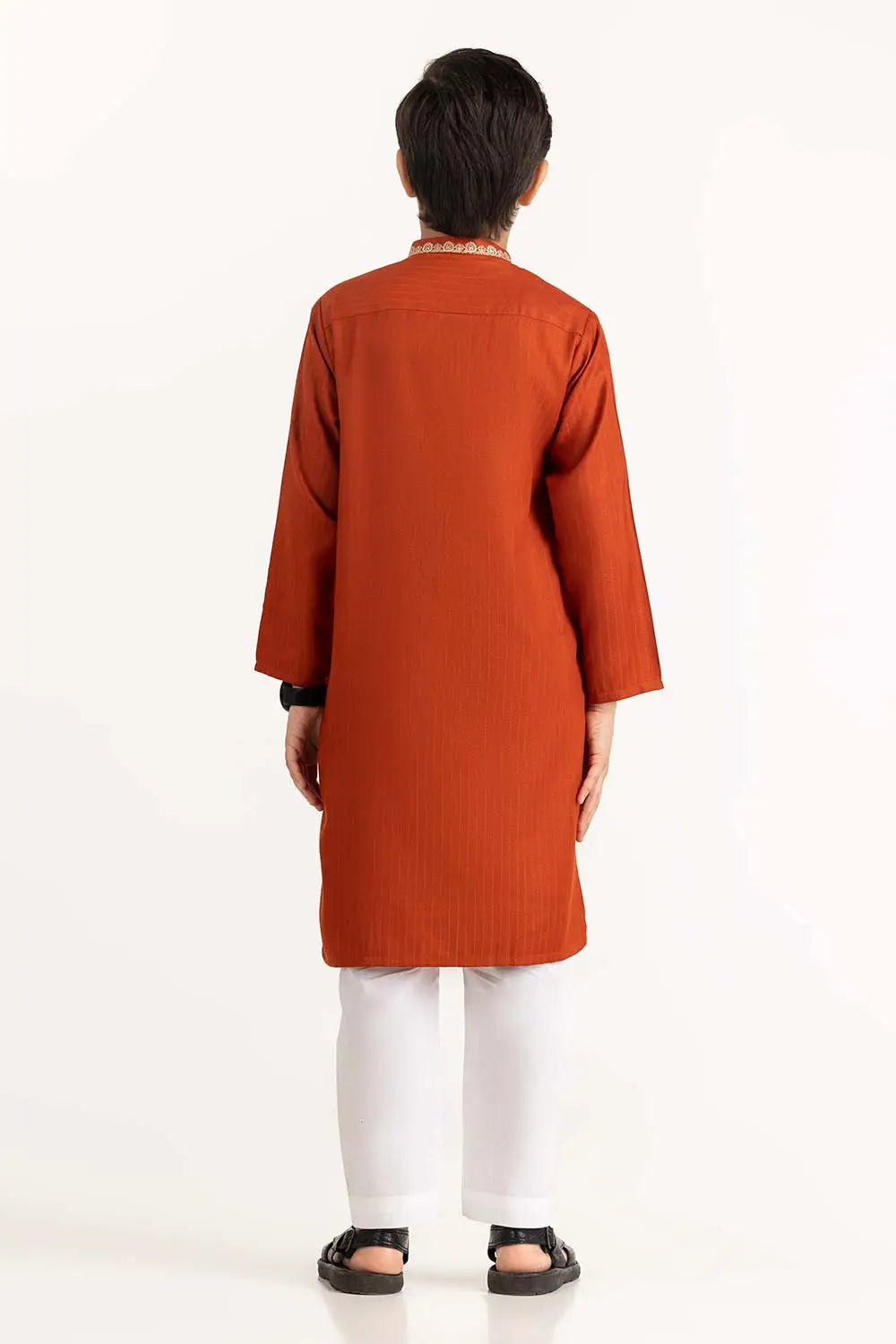 GulAhmed - Rust Embroidered Kurta- GUL-41 - Tarz-e-Mashriq
