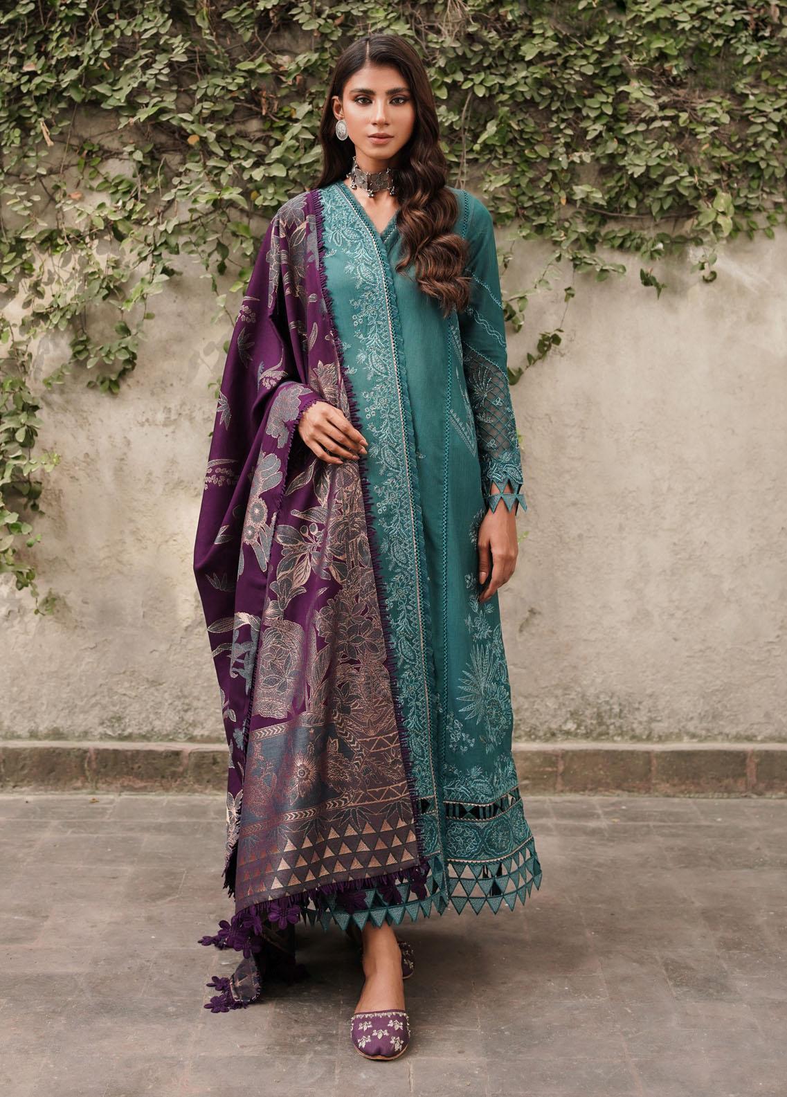 Shahtoosh By Jazmin Embroidered Khaddar Suits - JZ-19 - Tarz-e-Mashriq