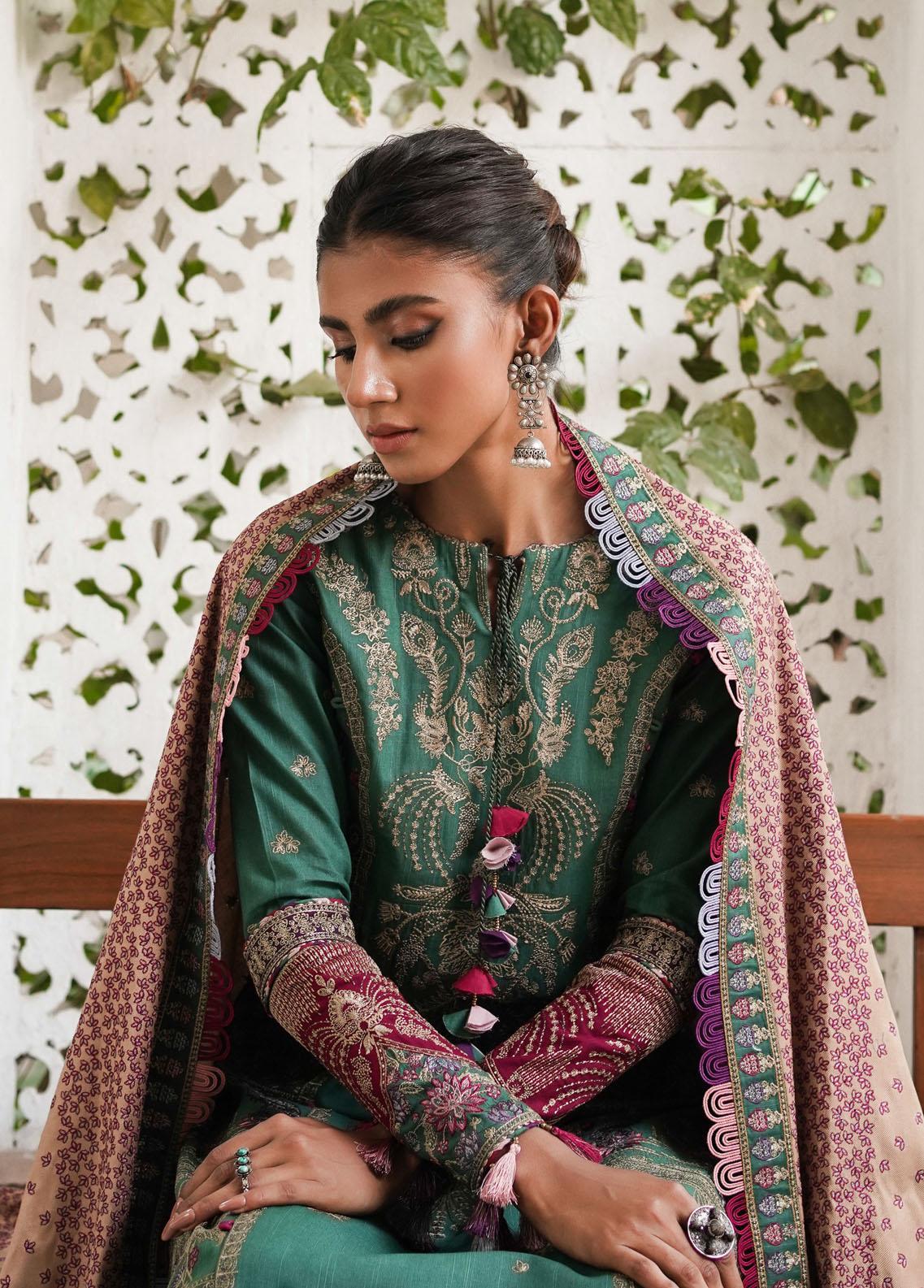 Shahtoosh By Jazmin Embroidered Khaddar Suits - JZ-17 - Tarz-e-Mashriq
