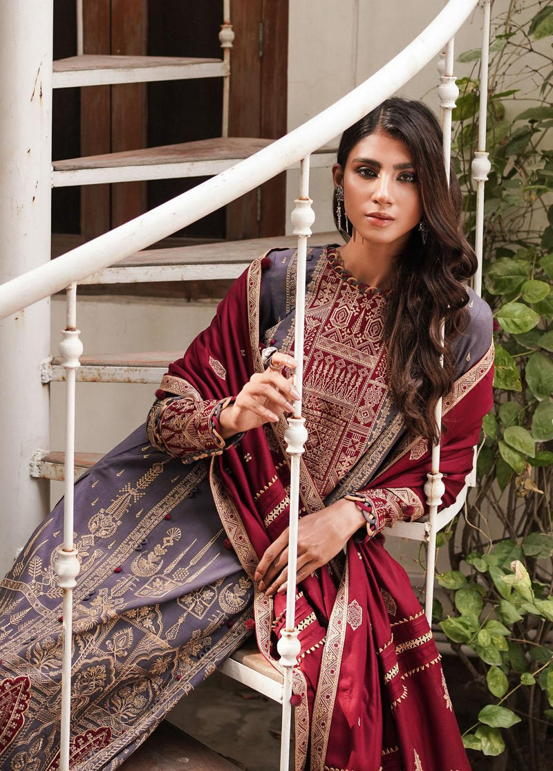 Shahtoosh By Jazmin Embroidered Khaddar Suits - JZ-18 - Tarz-e-Mashriq