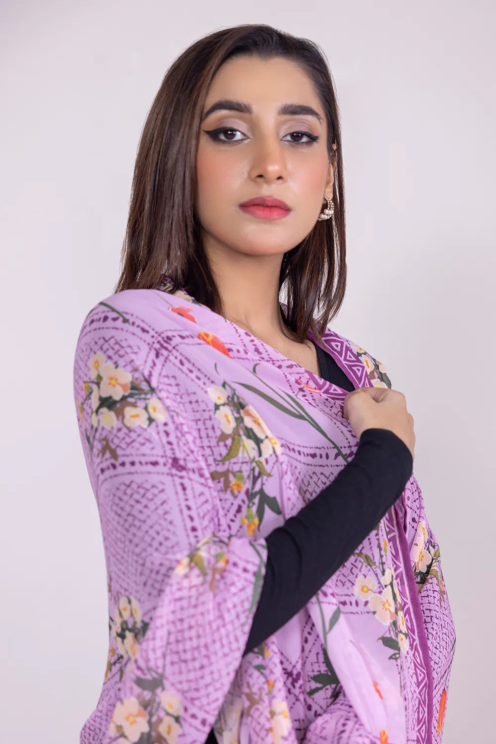 Brand GulAhmed - Odhani Printed Scarf - GUL-147 - Tarz-e-Mashriq