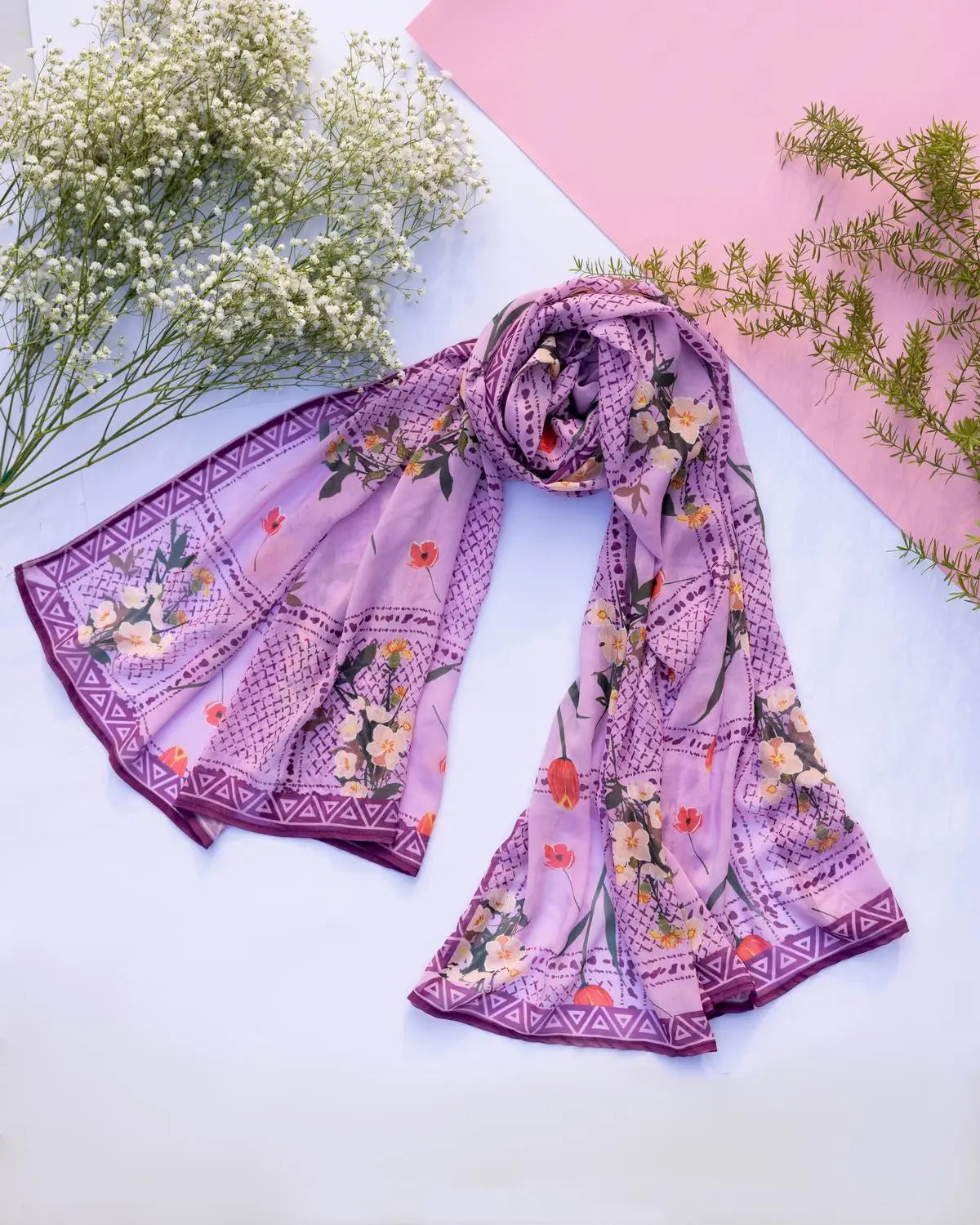 Brand GulAhmed - Odhani Printed Scarf - GUL-147 - Tarz-e-Mashriq