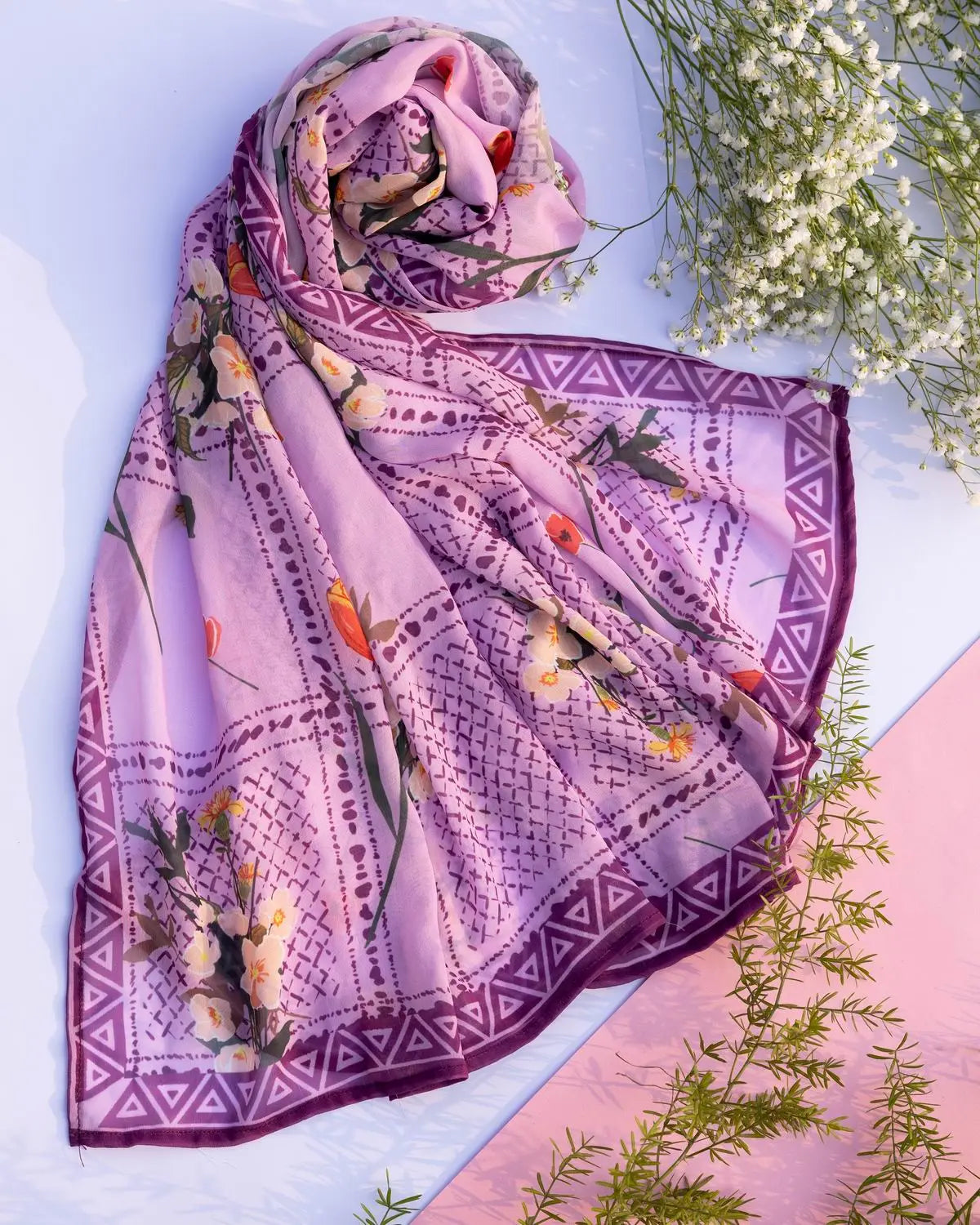 Brand GulAhmed - Odhani Printed Scarf - GUL-147 - Tarz-e-Mashriq